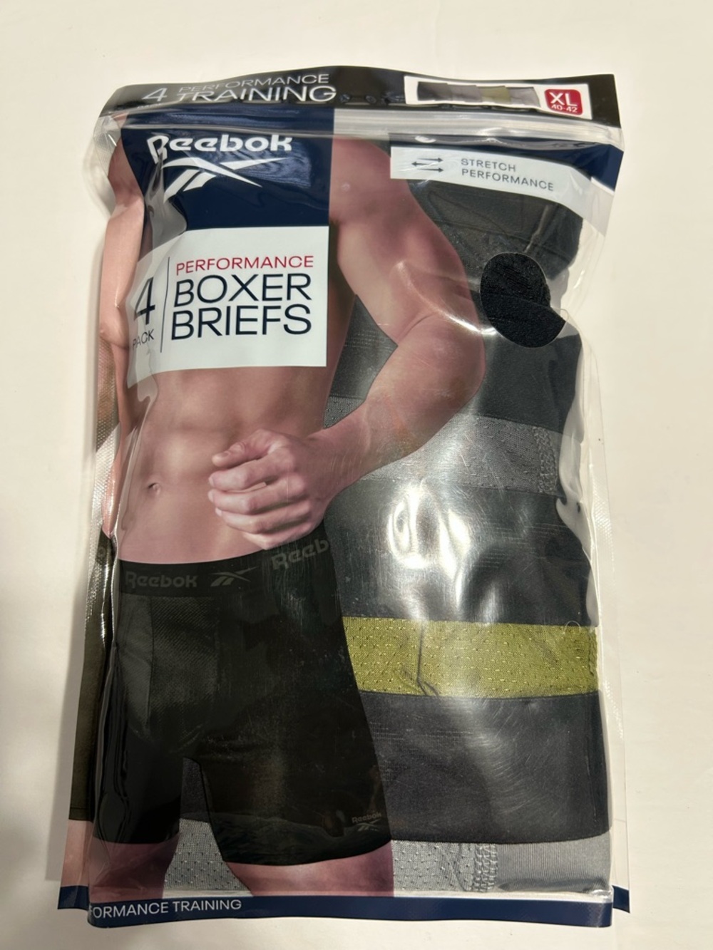 Reebok Men's Performance Boxer Briefs (4 Pack) X-Large New in unopened package